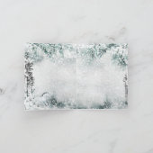 Blauwvintonijn winterbos Witte paarden Feestdagen Kaart (Binnen)