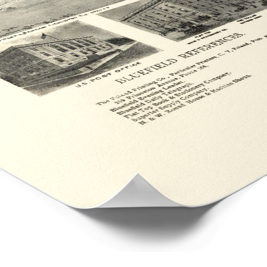 Blauwvintonijn, WV Panorama - 1911 Poster (Hoek)