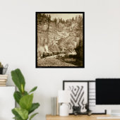 Blauwvintonijn zwarte heuvels SD 1890 Poster (Thuiskantoor)