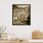 Blauwvintonijn zwarte heuvels SD 1890 Poster (Keuken)