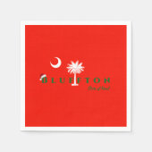 Blauwvintonijnstaat voor de geest van kerstfeestda servet (Voorkant)