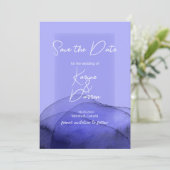 Blauwviolet Save The Date (Staand voorkant)