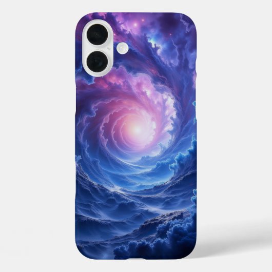 Blauwviolet wormgat Case-Mate iPhone case (Achterkant)