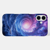 Blauwviolet wormgat Case-Mate iPhone case (Achterkant (horizontaal))