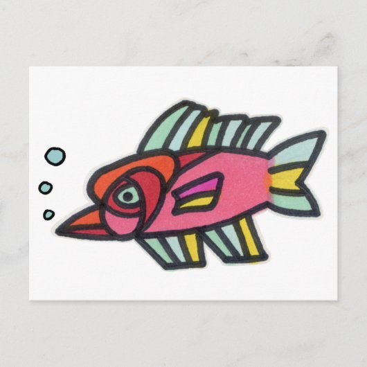 Blauwvis Pinknose Briefkaart (Voorkant)