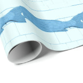 blauwvispatroon cadeaupapier (Rol Hoek)