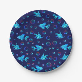 blauwvispatroon papieren bordje