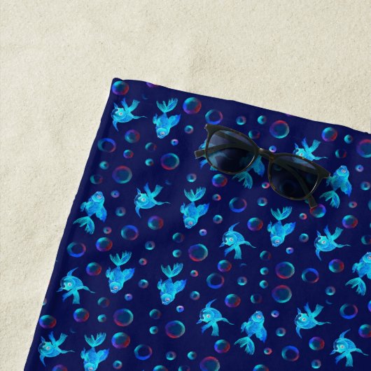 blauwvispatroon strandlaken (In situ)