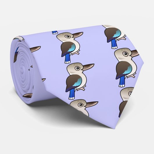 Blauwvleugelige Kookaburra Stropdas (Opgerold)