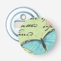 Blauwvleugelvlinder op Blauwgroen Briefkaart