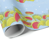 blauwvliegenval cadeaupapier (Rol Hoek)