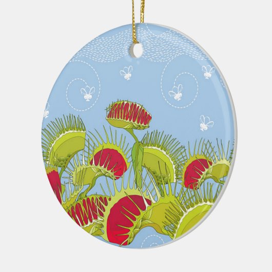 blauwvliegenval keramisch ornament (Links)