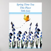 Blauwvliegers bloemen poster (Voorkant)