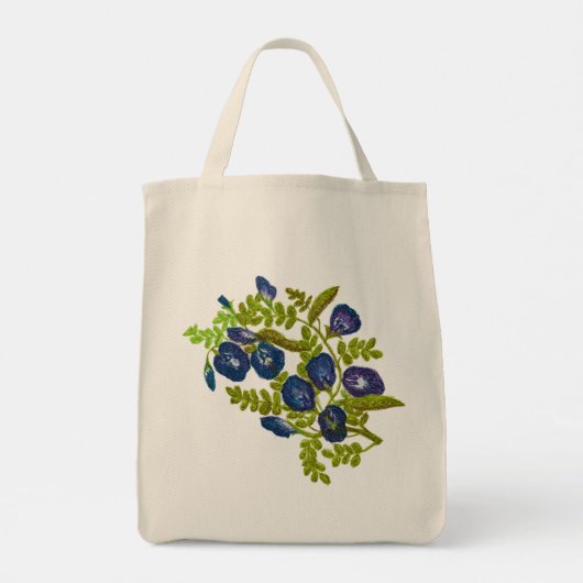 blauwvlindererwt tote bag (Achterkant)
