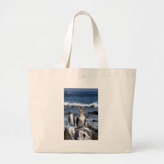 Blauwvoetboeien op de Galapagos-eilanden Grote Tote Bag (Voorkant)
