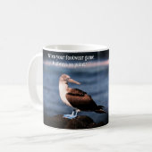 Blauwvoetenboobyvogel ziet er cool uit koffiemok (Voorkant links)