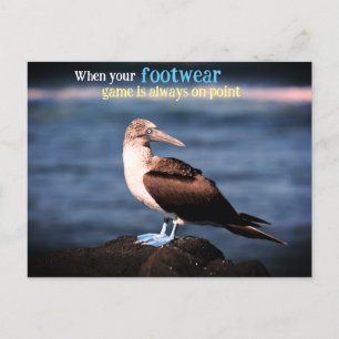 Blauwvoetganger Feestdagenkaart