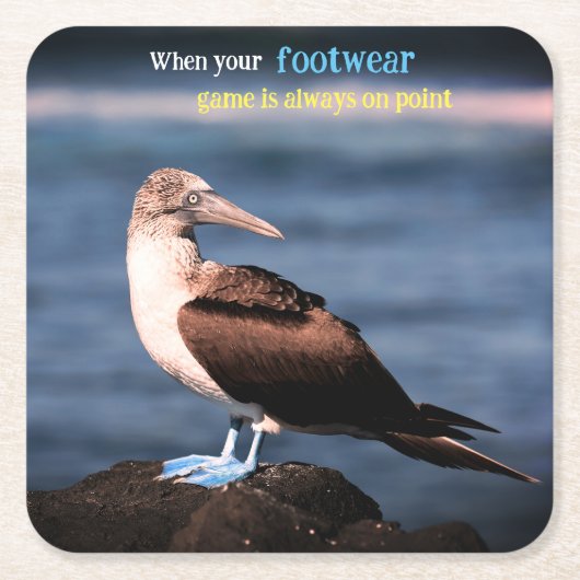 Blauwvoetganger Kartonnen Onderzetters (Voorkant)