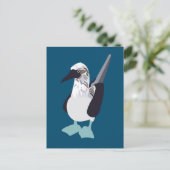 blauwvoetvogel van Zee Briefkaart (Staand voorkant)