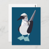 blauwvoetvogel van Zee Briefkaart (Voorkant / Achterkant)