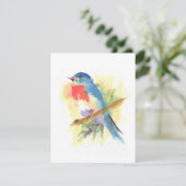 Blauwvogel #3 All Occasion Note Card Bedankkaart (Staand voorkant)
