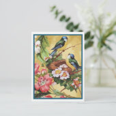 blauwvogel 7 briefkaart (Staand voorkant)