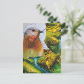 Blauwvogel Bos Kaart Collage (Staand voorkant)