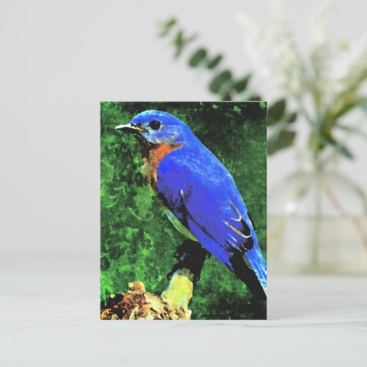 Blauwvogel Briefkaart (Staand voorkant)