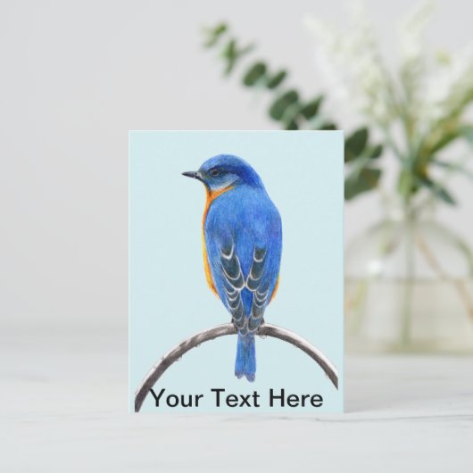 Blauwvogel Briefkaart (Staand voorkant)