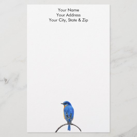 Blauwvogel Briefpapier (Voorkant)