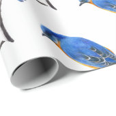 Blauwvogel Cadeaupapier (Rol Hoek)