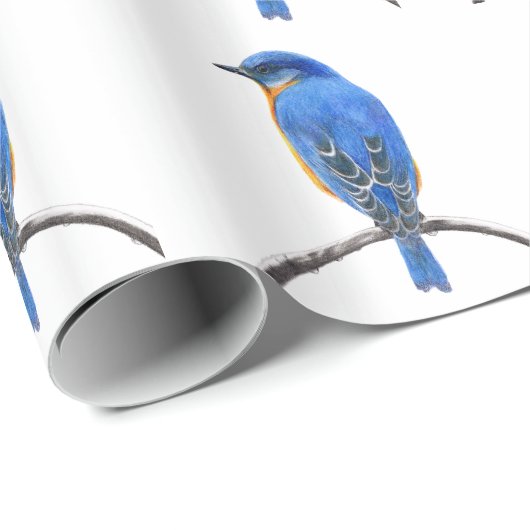 Blauwvogel Cadeaupapier (Rol Hoek)