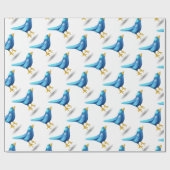 Blauwvogel Cadeaupapier (Vlak)