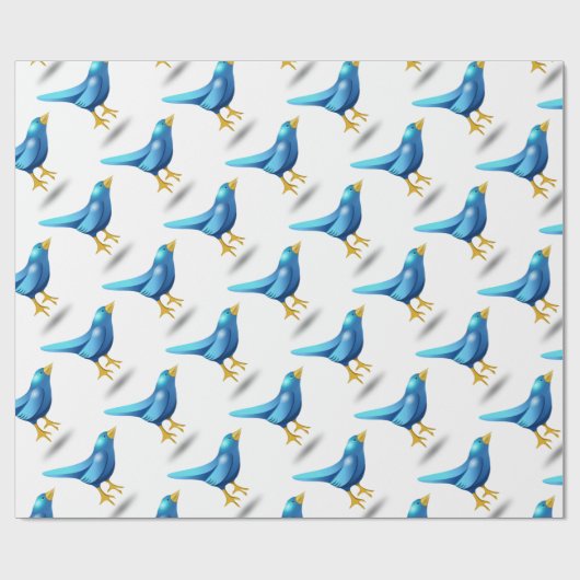 Blauwvogel Cadeaupapier (Vlak)