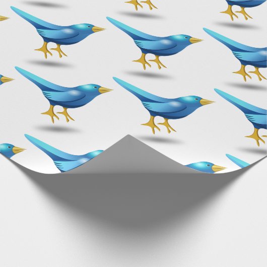 Blauwvogel Cadeaupapier (Hoek)