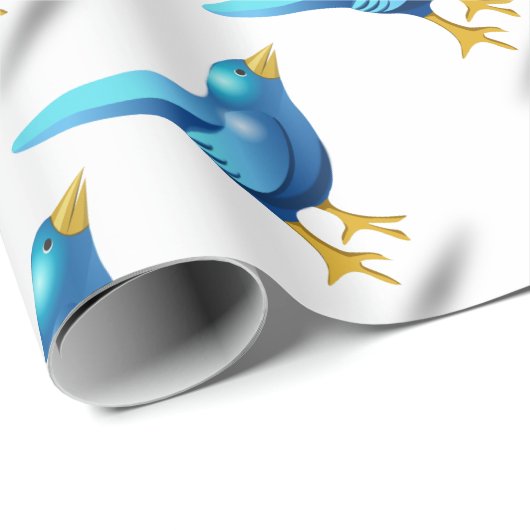 Blauwvogel Cadeaupapier (Rol Hoek)