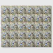 Blauwvogel Cadeaupapier (Vlak)