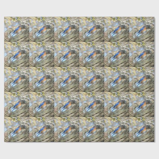 Blauwvogel Cadeaupapier (Vlak)