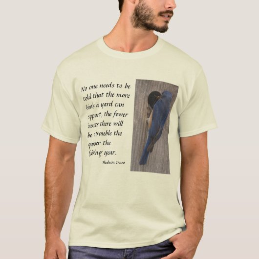 Blauwvogel, de Gardener's vriend T-shirt (Voorkant)