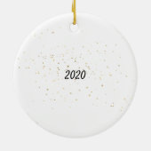 Blauwvogel die naar een kersthart kijkt keramisch ornament (Achterkant)