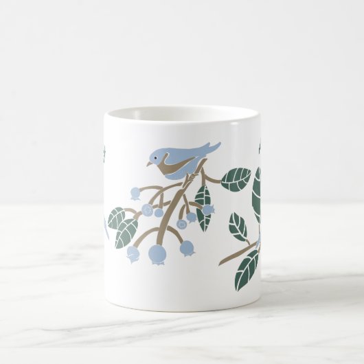 Blauwvogel en Blauwbeien Aangepast Koffiemok (Center)