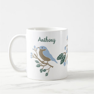 Blauwvogel en Blauwbeien Aangepast Koffiemok