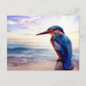 Blauwvogel Exotic Sunset Beach Briefkaart (Voorkant)