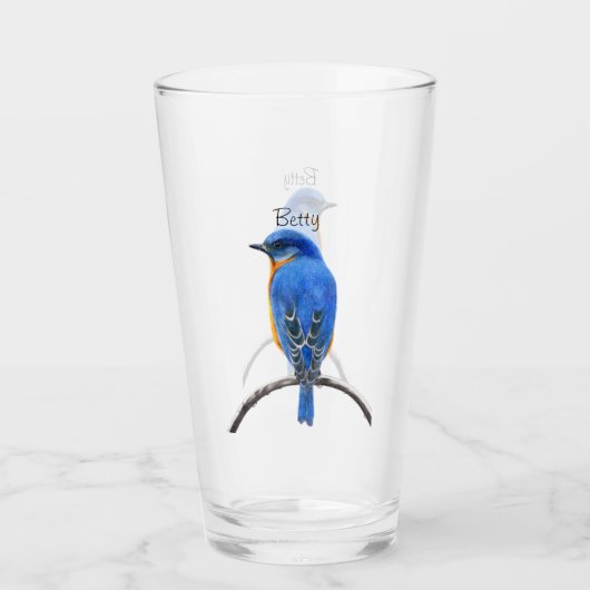 Blauwvogel Glas (Voorkant)
