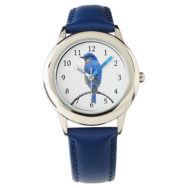 Blauwvogel Horloge (Voorkant)