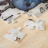  blauwvogel illustratie schattige vogelsoorten nat legpuzzel (Zijkant)