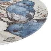  blauwvogel illustratie schattige vogelsoorten nat snijplank (Hoek)