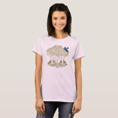 Blauwvogel in de bomen. t-shirt (Voorkant volledig)