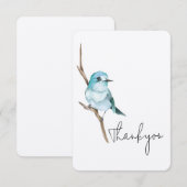 Blauwvogel in een filiaal Hartelijk dank Bedankkaart (Voorkant / Achterkant)