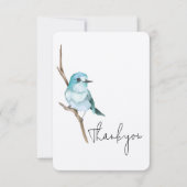 Blauwvogel in een filiaal Hartelijk dank Bedankkaart (Voorkant)